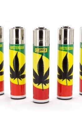 Clipper Feuerzeug Rasta Ganja